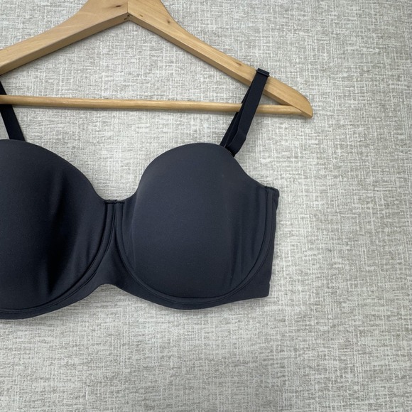 Skims Bra Womens 36DD Black Underwire T Shirt Convertible Padded Lined Everyday - Picture 2 of 8